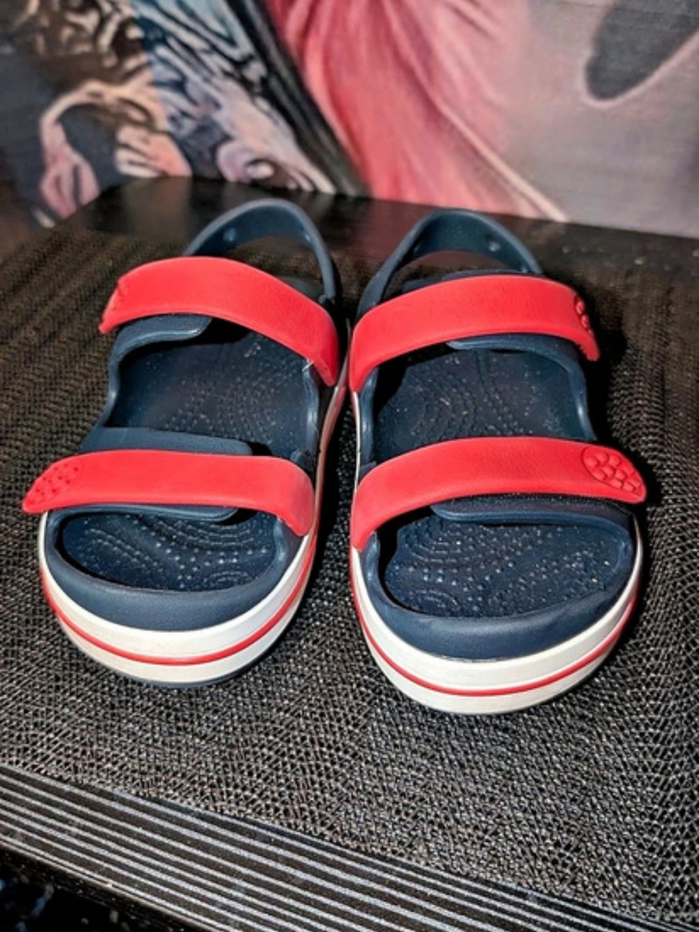 Crocs Kids' Crocband Cruiser Sandal Blue & Red